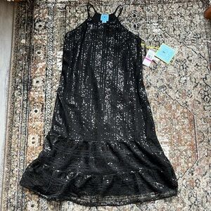 NWT Cece Sequin Black Bohemian Luxe Mini Dress
